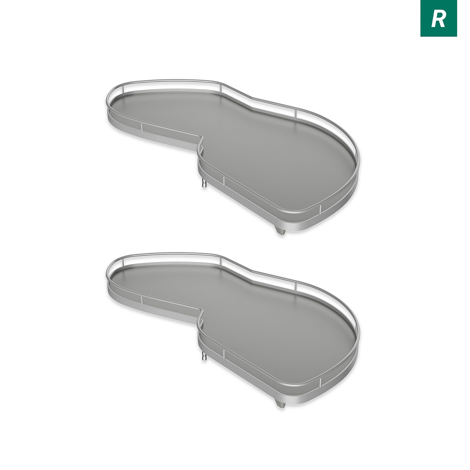 Комплект полок правый Леманс 500 мм Арена КЛАССИК (2 полки + рычаги) ТИТАН