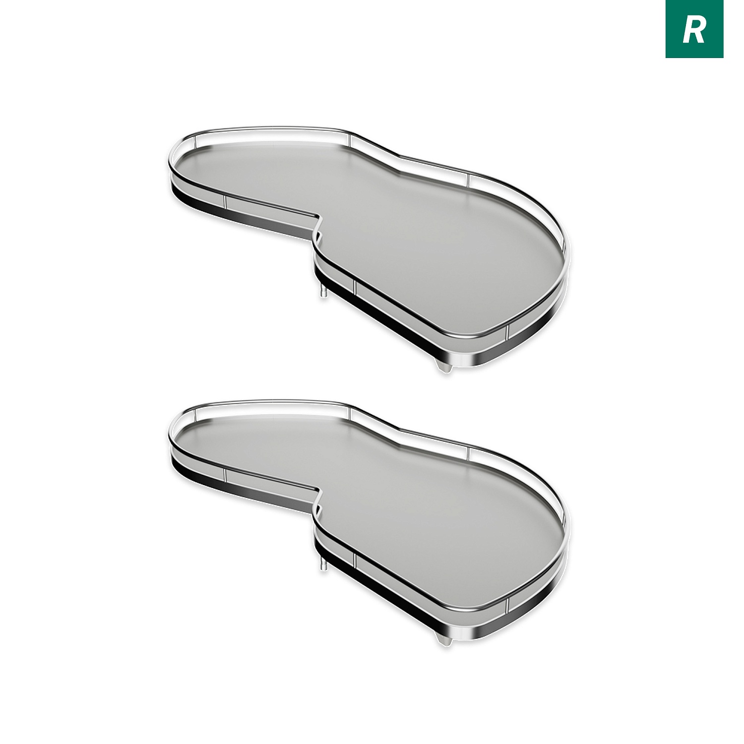 Комплект полок правый Леманс 450 мм Арена КЛАССИК (2 полки + рычаги) ХРОМ